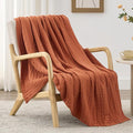 Love's cabin 100% Cotton Muslin Blanket, 6 Layer Lightweight Breathable Gauze Throw Blanket 50 x 60 Inches, Soft All Season Blanket for Couch, Bed, Sofa, Orange
