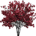 Mandy's Burgundy Artificial Baby’s Breath Flowers 15 Bundles Silk Gypsophila, 18.5 Inch European Style Modern Home Decor Centerpiece, Neutral Wedding Flower Arrangements