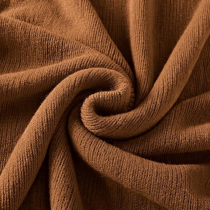 Homiest Decorative Knitted Throw Blanket with Fringe, Lightweight Acrylic Knit Blanket, Soft & Cozy Tassel Throw for Couch Sofa Bed (Camel Brown, 50 x 60 Inch)