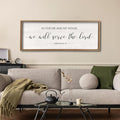 comurdyo Christian Scripture Wall Decor As For Me And My House We Will Serve The Lord Sign 32×12 Inch Joshua 24:15 Bible Verse Plaque for Bedroom Above Bed Large Wood Framed Wall Art (Wood)