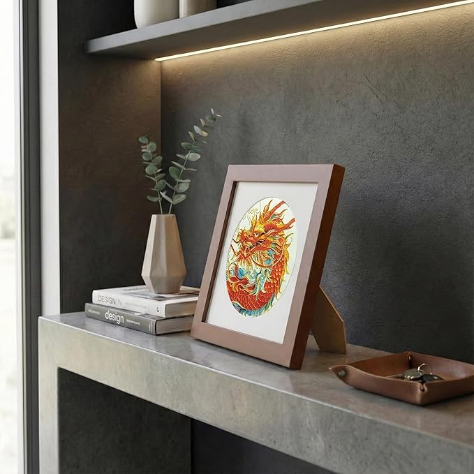 Newscz Framed Wall Art 8.3x8.3 Inch Modern Home Decor for Living Room Bedroom Wall Decor Above Bed & Office Aesthetic Gallery Wall Frame Set Farmhouse & Art Deco Decor Dining Room Kitchen Wall Decor (H-E01)