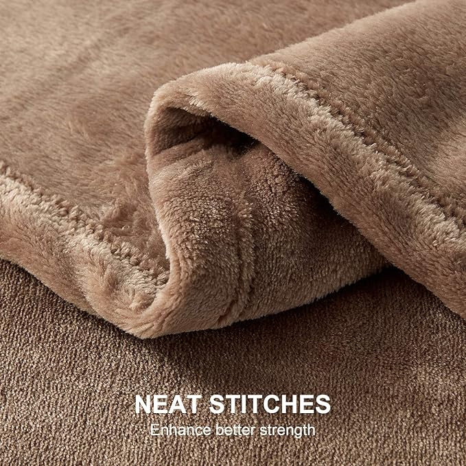 Hansleep Fleece Blanket for Couch Camel, Super Soft Throw Blanket Flannel Fuzzy, Plush Cozy Blanket for All Seasons, Camel, Throw 50x60 Inches
