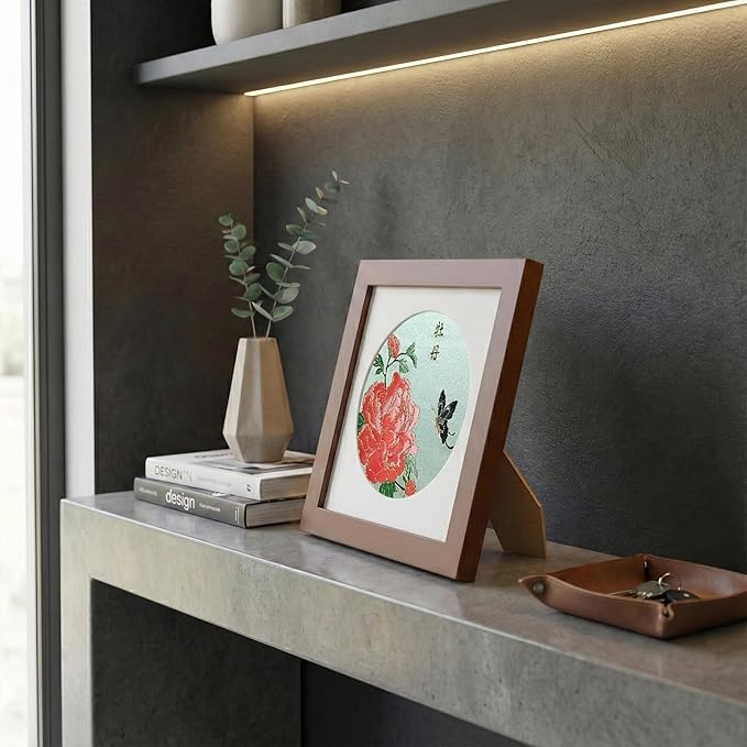 Newscz Framed Wall Art 8.3x8.3 Inch Modern Home Decor for Living Room Bedroom Wall Decor Above Bed & Office Aesthetic Gallery Wall Frame Set Farmhouse & Art Deco Decor Dining Room Kitchen Wall Decor (H-D01)