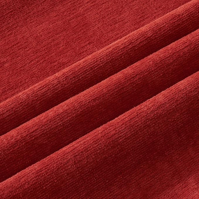 MIULEE Red Couch Pillow Covers 20x20 Inch, Set of 2 Soft Chenille Decorative Square Throw Pillow Covers Farmhouse for Sofa Living Room Bed