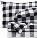 BEDELITE Fleece Sheets Queen Size Bed Set, Luxury Red and Black Plaid Winter Bedding Set, Super Soft & Warm Fuzzy Flannel-Like Sheets 4 Piece(Include Fitted Sheet, Flat Sheet, 2 Pillowcases)