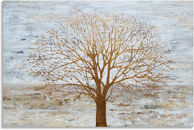 Yihui Arts Hand Painted Abstract Tree Painting for Modern Contemporary Home Decor