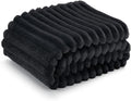 Bedsure GentleSoft Black Throw Blanket for Couch - Cozy Soft Blankets for Women, Cute Small Fleece Throws for Girls, 50x60 Inches