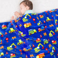 Lukeight Excavator Toddler Blanket Gifts for Boys and Girls, Plush and Thick Boys Tractor Blanket Birthday Gifts for Toddler and Baby (Excavator, 30x40 Inches)