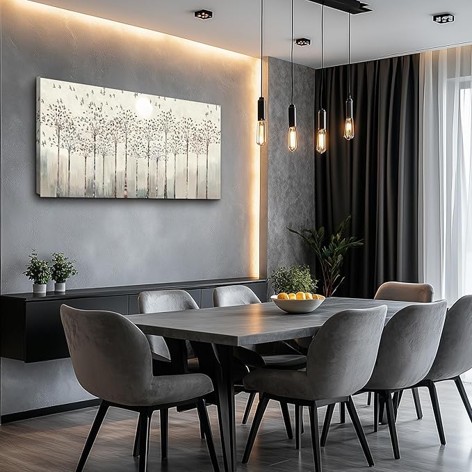 Canvas Wall Art For Living Room Trees And Birds Abstract Paintings Kitchen Wall Decor Office Canvas Prints Artworks Pictures Wall Decorations For Bedroom,Large Size Fashion Modern Home Decoration