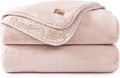 UGG Whitecap Fleece Throw Blanket, Soft Plush Throw for Bed or Chair, Luxury Bedroom Decor, Cozy Blankets, Machine Washable, Spring Decor, 50-inch x 70-inch, Pink Quartz