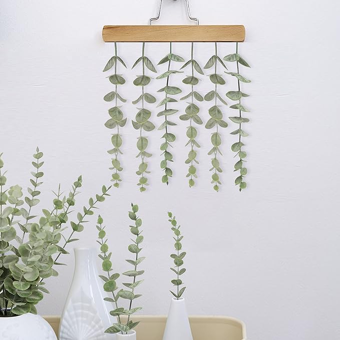 18pcs Eucalyptus Stems Artificial Eucalyptus Leaves Stems Artificial Fake Flowers for Home Office Flowers Bouquet Centerpiece Wedding Decoration Christmas Decor 2025