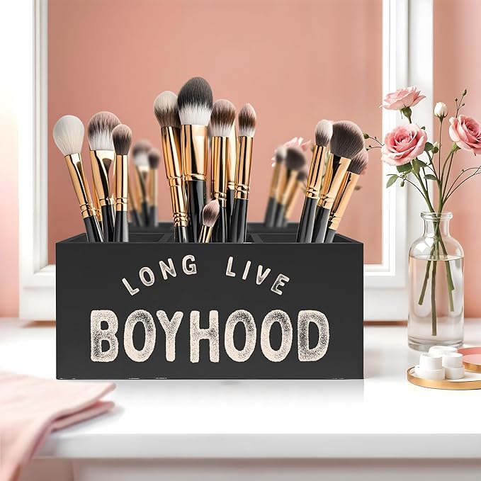Long Live Boyhood Pen Pencil Crayon Holder for Boys, Kids Toothbrush Holder, Boys Room Decor, Back to School Gifts Essentials for Kids