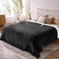 Electric Blanket King- Soft Heating Blanket, Dual Control & 9 Heat Levels, 10H Timer, Soft Flannel to Sherpa, Fast Heating Electric Throw, Machine Washable, Gift for Mom, Dad, 90"x100" Black
