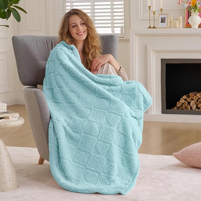 Joiedomi Throw Blanket for Couch, Soft Fleece Blankets Gifts for Women Mom Girls, 280GSM Cozy Cute Soft Throw Home Room Decor Aesthetic Gifts 50x60 Inches