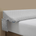 Aeropostale Foam-Filled Bed Wedge Pillow for Twin Beds – Dorm, Kids & Teen Rooms – Headboard Gap Filler with Side Pocket for Bedside Essentials, Grey