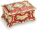 Hipiwe Hipiw Vintage Jewelry Organizer Box - Metal Trinket Storage Box Ornate Treasure Chest Box Jewelry Decorative box Keepsake Gift Box Case for Women,4.9"x3.4"x2.7"