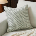FIOUOVO Floral Pillow Covers 20x20 Pillow Cover Block Print Couch Pillows for Living Room Decorative Neutral Accent Throw Pillow Covers, 1PC, Olive Green