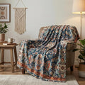 Horaldaily Boho Bohemia Style Blanket Throw, Vintage Country Rustic Farmhouse Soft Fuzzy Plush Faux Fur Cozy Blankets for Couch Sofa Bed Lounging, Ideal Gifts for Kids Adults Wife Self, 60x80
