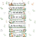 Inspirational Girl Room Decor Aesthetic Art Wall Hanging Sign Inspiring Colorful Rainbow Wooden Decoration for Kids Teens Toddler Boy Baby Bedroom Nursery Dorm Decor, 6-12 Years old (Woodland Animal)