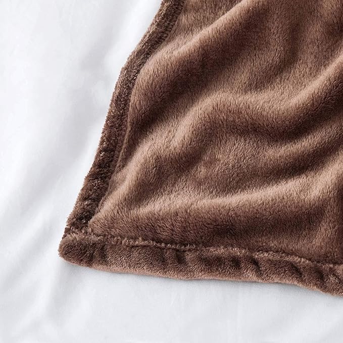 IR Imperial Rooms Fleece Blanket King Size, Pack of 8 – Soft 400 GSM Plush Microfiber King Size Blanket, Warm Lightweight King Blanket for The Bed, Bulk Value Pack 108x90 Inches, Coffee