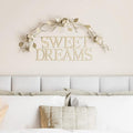 Lavish Home Bedroom Wall Decor - Sweet Dreams Decorative Wall Sign - Home Accent 3D Word Art - Modern Rustic or Vintage Farmhouse Style (White)