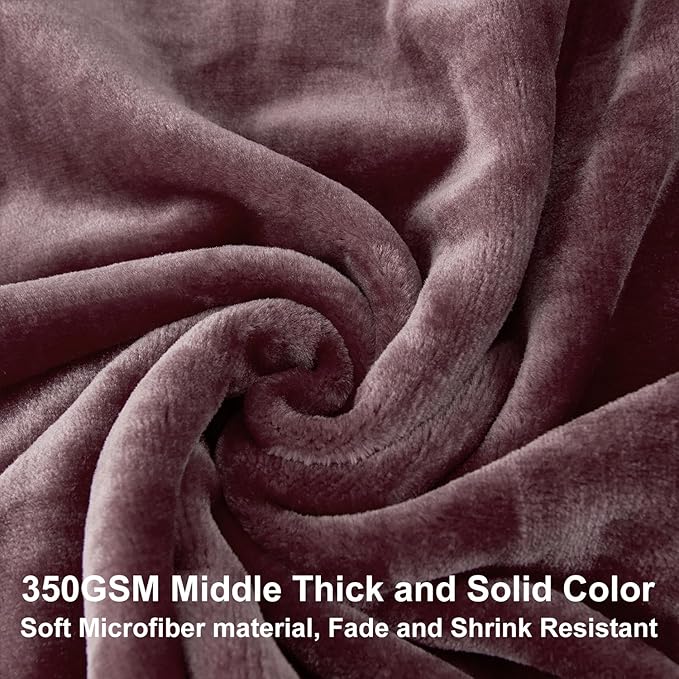 JYK Fleece Plush Blanket - 4.4 LB, 1 Ply Lightweight Korean Style Mink Blanket, King 85" x 95" - Super Soft, Warm & Cozy, Microfiber Bed Blanket for All Seasons, Brown