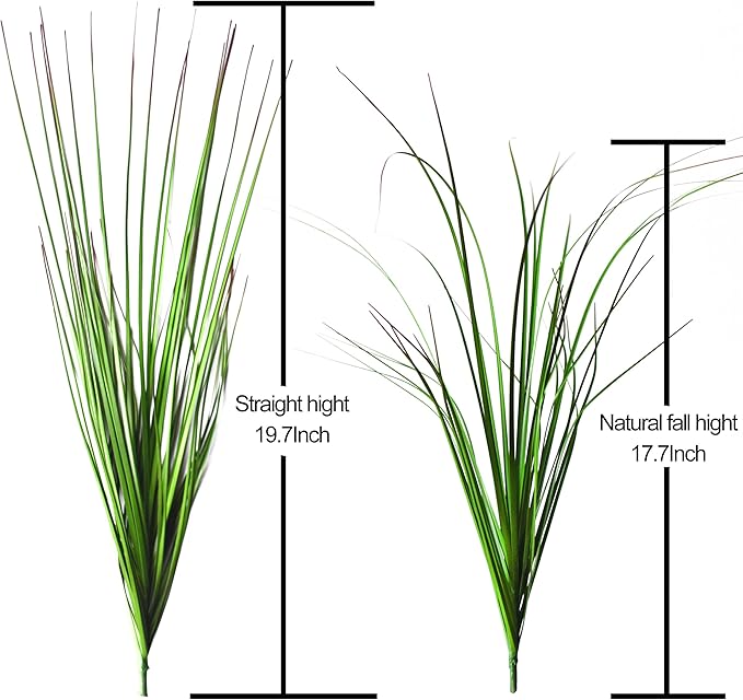 24PCS Artificial Grass Plant, Artificial Shrubs Wheat Grass, Artificial Greenery Stems Fake Weed for Room Indoor Home Decor, Artificial Tall Grass Fake Plants for Outdoor Decor