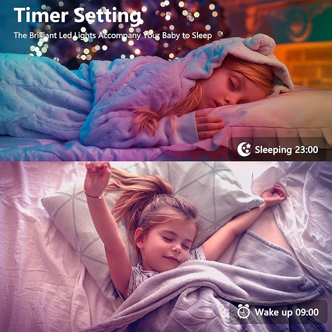 65.6 ft LED Lights for Bedroom Music Sync RGB LED Strip Lights with APP & Remote Control LED Lights for Room Home Party Christmas Wall Decor