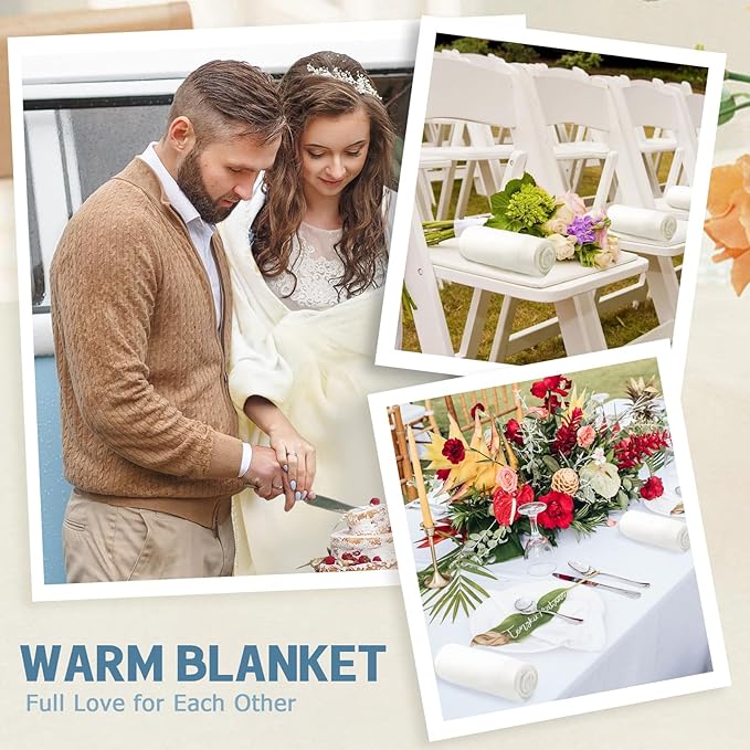 12PCS Fleece Throw Blankets Bulk 60 x 50 in Soft Blankets Fabric Warm Lightweight Wool Blanket Cozy Coverlet for Beds Sofas Home Wedding Season and Valentine's Day(Beige)