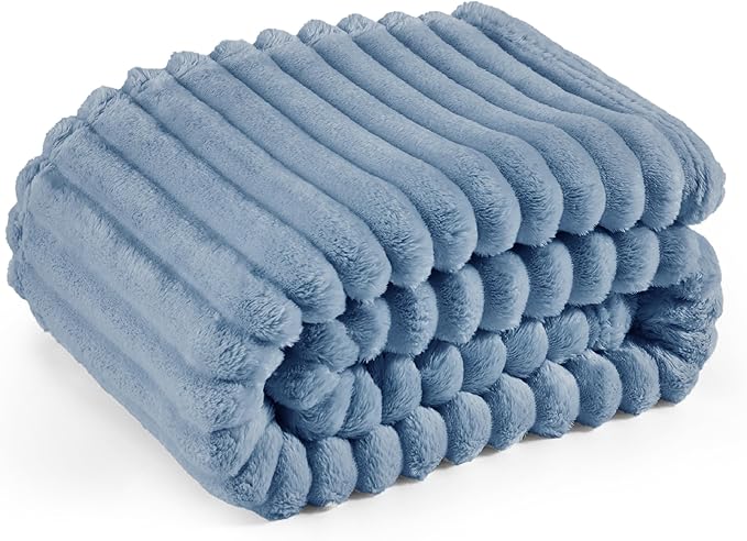 Bedsure GentleSoft Blue Twin XL Blanket for Bed - Cozy Soft Blankets for Women, Cute Small Fleece Throws for Girls, Birthday Gifts for Women Decor Gifts, 66x90 Inches