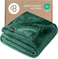Bare Home Fleece Blanket - Twin/Twin Extra Long - Ultra-Soft Lightweight for Bed, Sofa, and Couch - Luxury Microplush - Cozy Warm Blanket (Twin/Twin XL, Forest Green)