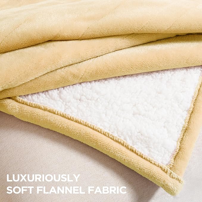 Heated Blanket Full Size - Single Controllers Electric Blanket Full with 9 Heat Settings & 10 Hour Auto Off,Overheat Protection,Machine Washable 72"x84"(Cheesy Yellowk)