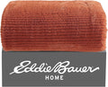 Eddie Bauer - Throw Blanket, Ultra-Soft Sherpa & Reversible Bedding for Year Round Comfort, Throw Blanket for Couch or Bed (Textured Solid Orange, 50" x 60")