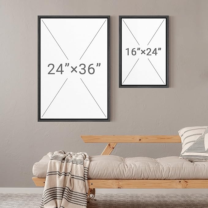 MUDECOR Framed Wall Art Print Set Vintage Wildflower Meadow with Colorful Blooms Illustrations Modern Art Boho Decorative Colorful Chic for Living Room, Bedroom, Office - 16"x24"x3 Black