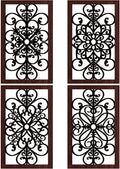 Yulejo 4 Pieces Thicken Rustic Wall Decor Modern Farmhouse Wall Art Decor Wooden Hollow Carved Design Rustic Art for Living Room Hallway Office Kitchen Decoration