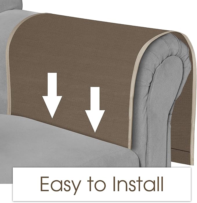 Joywell Armrest Organizer Remote Holder for Recliner Armchair Caddy Couch Sofa Arm Chair Caddie with 6 Pocket Storage for Magazine, Phone, iPad,Dark Camel