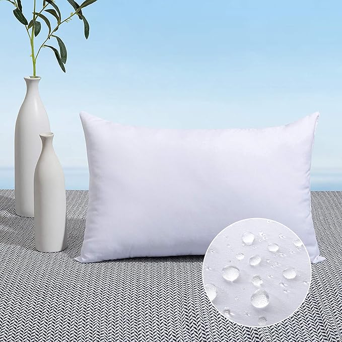 MIULEE 14x20 Pillow Insert Throw Pillow Insert, Outdoor Pillows Water-Resistant Premium Lumbar Outdoor Pillow Stuffer Sham for Couch Sofa Patio Furniture Cushion Porch Swing