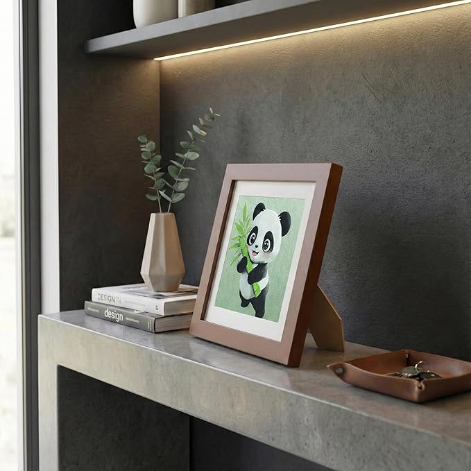Newscz Framed Wall Art 8.3x8.3 Inch Modern Home Decor for Living Room Bedroom Wall Decor Above Bed & Office Aesthetic Gallery Wall Frame Set Farmhouse & Art Deco Decor Dining Room Kitchen Wall Decor (H-A04)