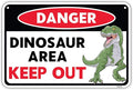 Venicor Dinosaur Sign - 8 x 12 Inches - Aluminum - Dinosaur Room Decor for Boys - Dinosaur Decor Boys Room - T Rex Dinosaur Bedroom Decor for Boys Kids Decorations Lover Gifts Wall Art Poster Stuff