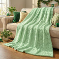 Horaldaily St. Patrick's Day Solid Blanket Throw, Green Shamrock Heart Soft Fuzzy Plush Faux Fur Cozy Blankets for Couch Sofa Bed Lounging, Ideal Gifts for Kids Adults Wife Self, 50x60