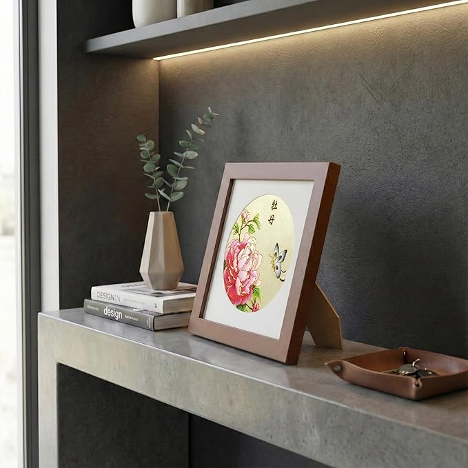 Newscz Framed Wall Art 8.3x8.3 Inch Modern Home Decor for Living Room Bedroom Wall Decor Above Bed & Office Aesthetic Gallery Wall Frame Set Farmhouse & Art Deco Decor Dining Room Kitchen Wall Decor (H-D05)