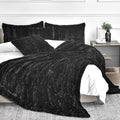 YUSOKI Luxury Faux Fur Twin XL Blanket for Twin XL Bed 2 Layers,5.2lb,All Ages,Home Decoration Without Pillows(Black,63"x90")