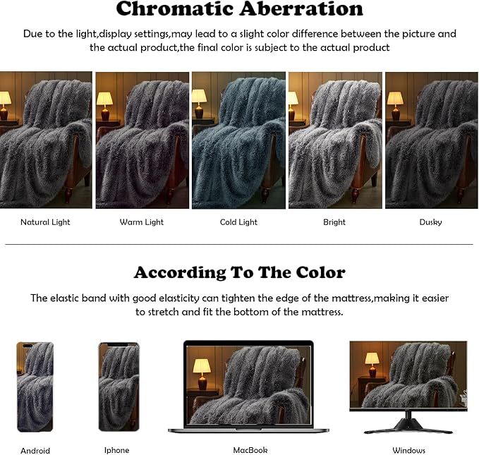 NEWCOSPLAY Faux Fur Twin Blanket Black White Luxury Fluffy Thick Warm Blanket for Couch Sofa Bed 1000GSM (Black White Thick, Twin(60"x80"))