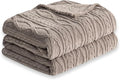 COOVA Taupe Fleece Throw Blanket for Couch - Super Soft Cozy Plush Fuzzy Blanket for Sofa,Premium Sherpa Warm Throw for Women,Bed,Chair,50x60 Inches