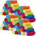 80PCS Bright Blankets Bulk 50 X 60, Soft Lightweight Throw Blanket Kit Cozy Blankets Bulk for Bed Sofa Couch Warm Pet Fleece Blanket Set for Wedding Homeless Home Office Travel Gift for Seasons