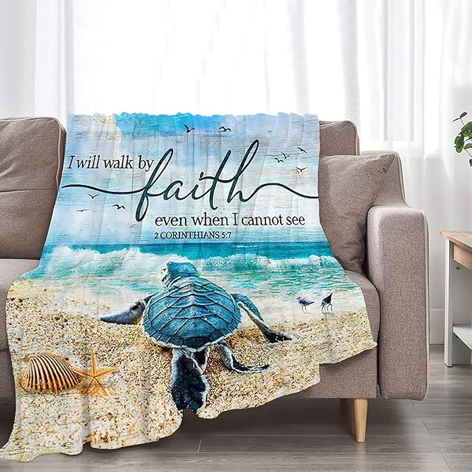 Sea Turtle Throw Blanket Turtle Blanket for Kids Adults Super Warm Soft Cozy Plush Fleece Flannel Blanket for Sofa Couch Bed Birthday Gifts Sea Turtle Print Blanket 60inchx80inch