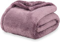 Berkshire Blanket Classic Extra-Fluffy™ Plush Blanket, Twin Size Bed Blanket, Soft Fuzzy Fluffy Long Hair Blanket for Couch Sofa Bed, Plum Smoke, 60x92 Inches