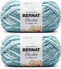 Bernat Blanket Tie Dye-Ish Tropical Sea Yarn - 2 Pack of 10.5oz/300g - Polyester - #6 Super Bulky - 220 Yards - Knitting & Crochet