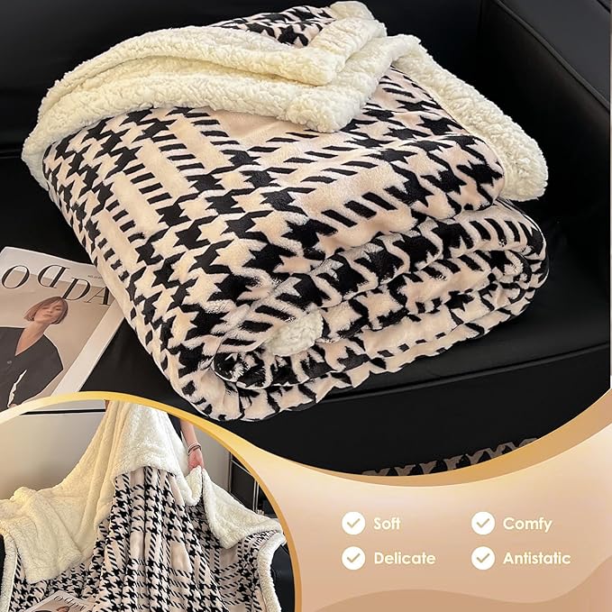 King Size Fleece Blanket for Bed - Soft Cozy Fuzzy Blankets, Soft Plush Fluffy, Reversible Flannel Blanket for Sofa, Couch All Seasons, for Women 90"x108"