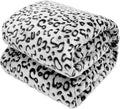 Black Small Throw Blanket for Kids, Soft Warm Cheetah/Leopard Print Fleece Throw Blanket for Boys Girls, Fuzzy Plush Bedding Room Decor for Car Seat Stroller Travel 40"x50"